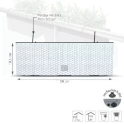 Prosperplast Jardinera Para Balcón Rato Case W , Dimensiones (Mm) 580X180X195, Color Blanco -Jardineria Herramientas Tienda 5404f234b3aff32c6d6cddc46c79fb1fa6bceb27 4e01c7f2f4c2480ab6ea55029475b127